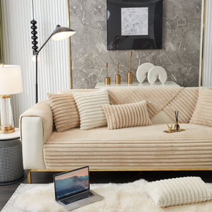 Winter Thickened Rabbit Plush Non-slip Sofa Cushion