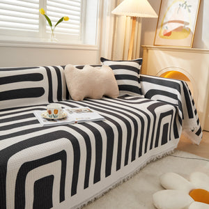 Couch Cover for Most Shape Sofas, Waffle Lattice Sofa Cover Throw, Washable Furniture Covers for Pets