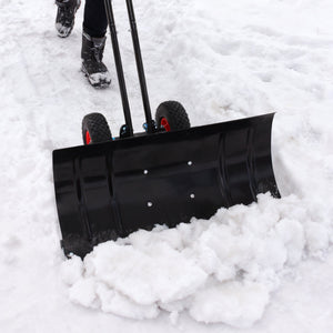 30" Heavy Duty Snow Shovel with Wheels