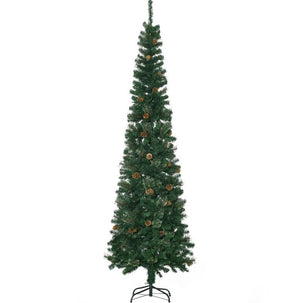 Slim Pine Needles Xmas Tree - 7.5 Foot Pencil Christmas Tree