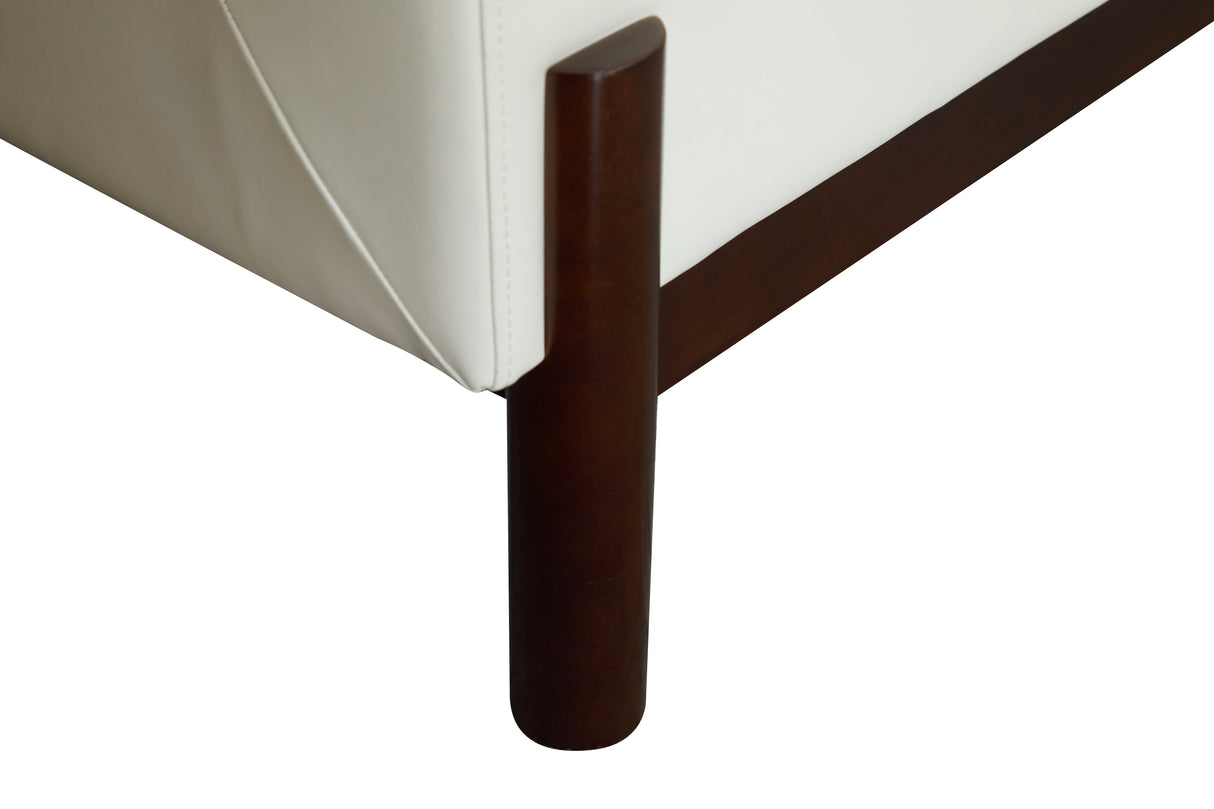 Faux Leather Barrel Club Accent Chair
