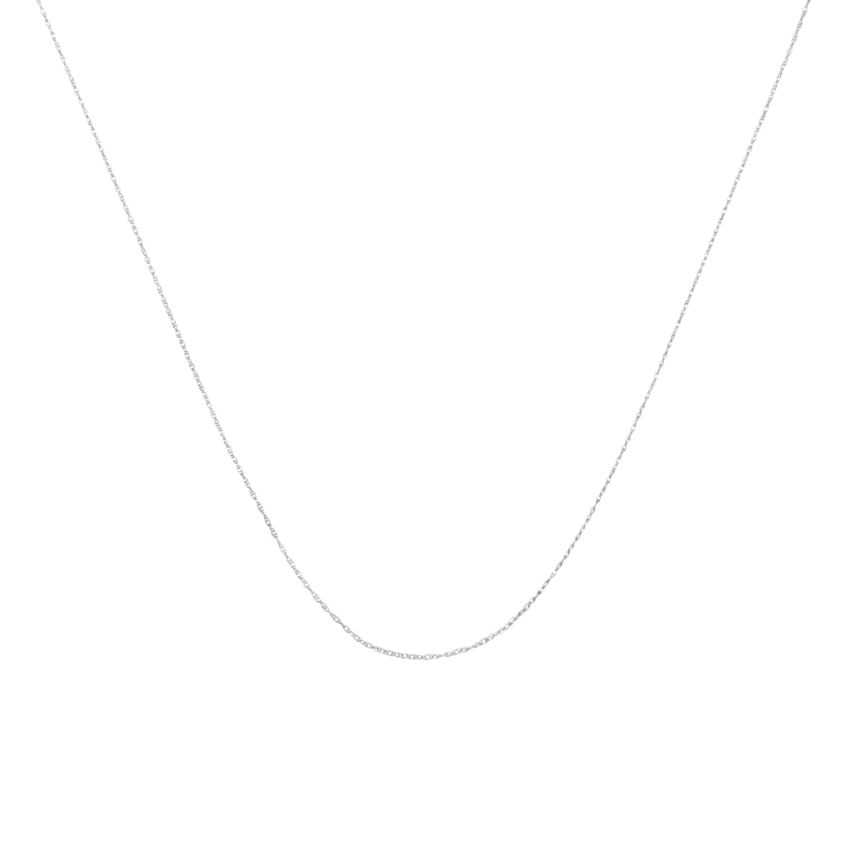 Solid 10K Yellow Gold 0.5mm Slim and Dainty Unisex 18" Rope Chain Necklace