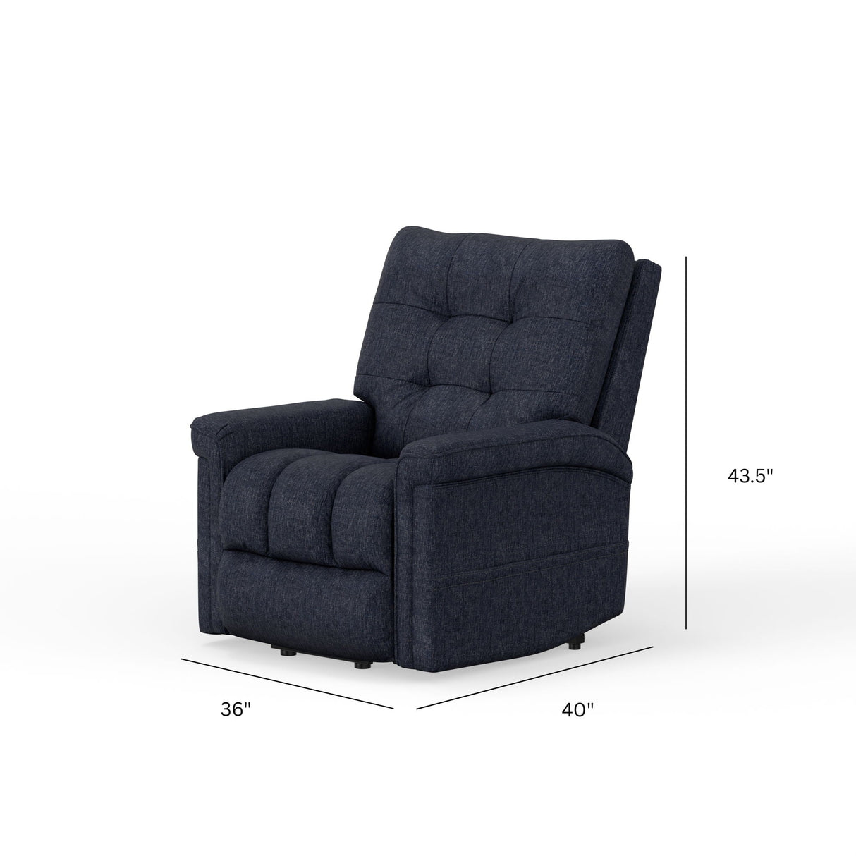 Velour Power Lift Chair - Blue