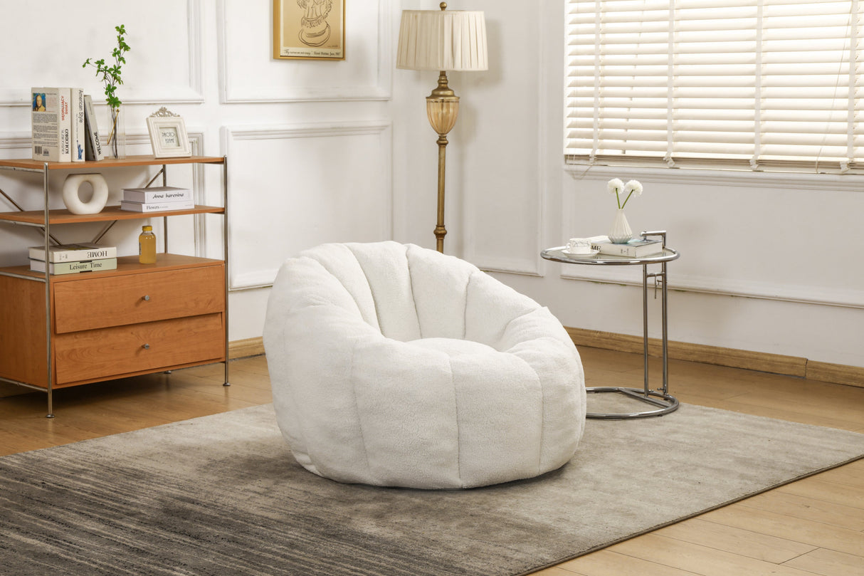 Bean Bag Chair, Bean Bag Sofa Chair with Armrests Stuffed High-Density Foam, Lazy Sofa Comfy Chairs BeanBag Chair for Adults in Living Room,Bedroom Reading