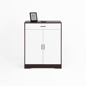 Freestanding Wooden Shoe Cabinet, 4 Tier Organizer With Drawer