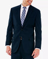 Haggar Men's Classic Regular Fit Stretch Sharkskin Suit Jacket Blue Size 46