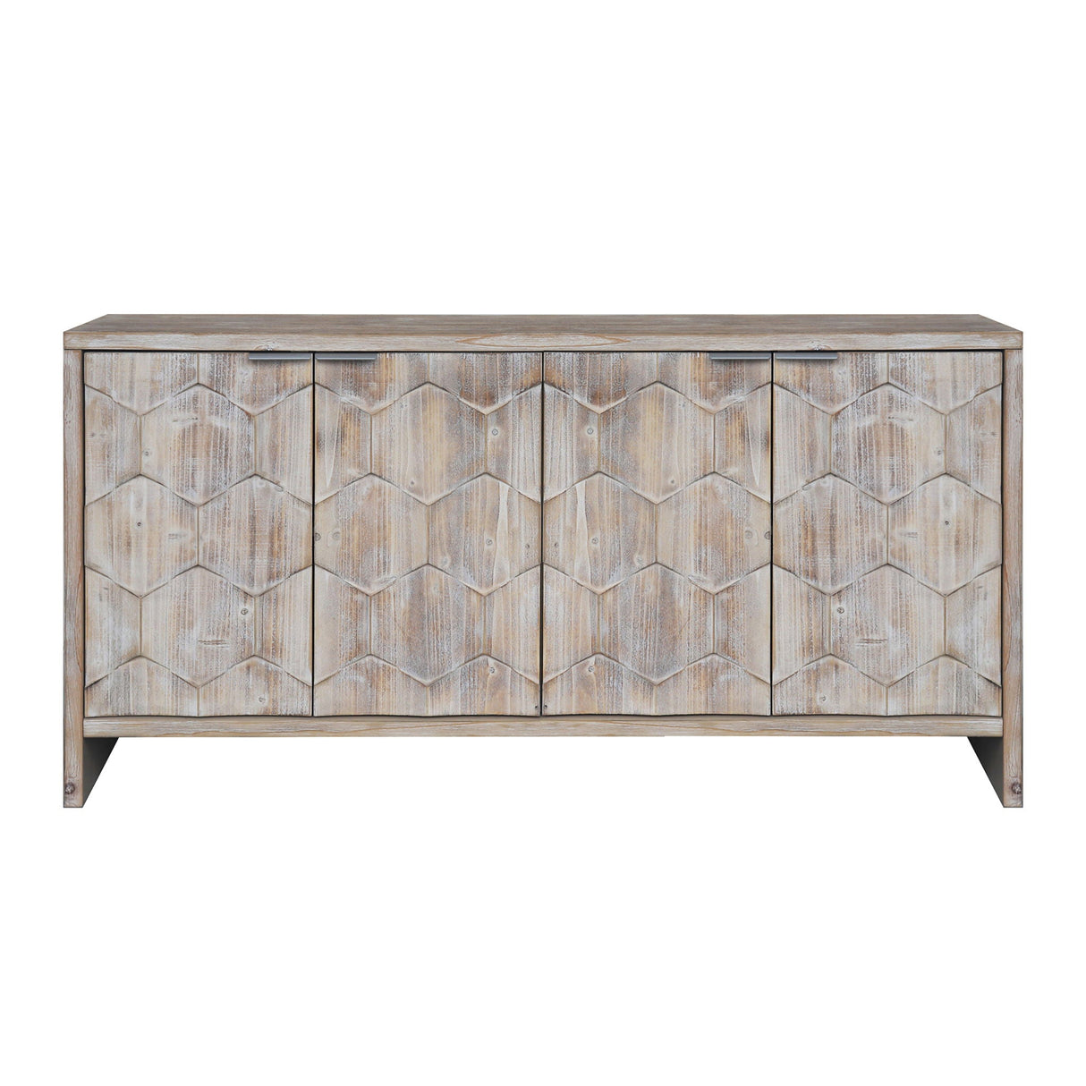 Accent Cabinet Farmhouse Style 4 Door Wooden Cabinet Sideboard Buffet Server Cabinet Storage Cabinet, For Living Room, Entryway, Hallway, Office, Kitchen And Dining Room