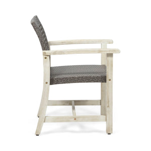 Outdoor Dining Chair Acacia Wood Frame (Set of 2)