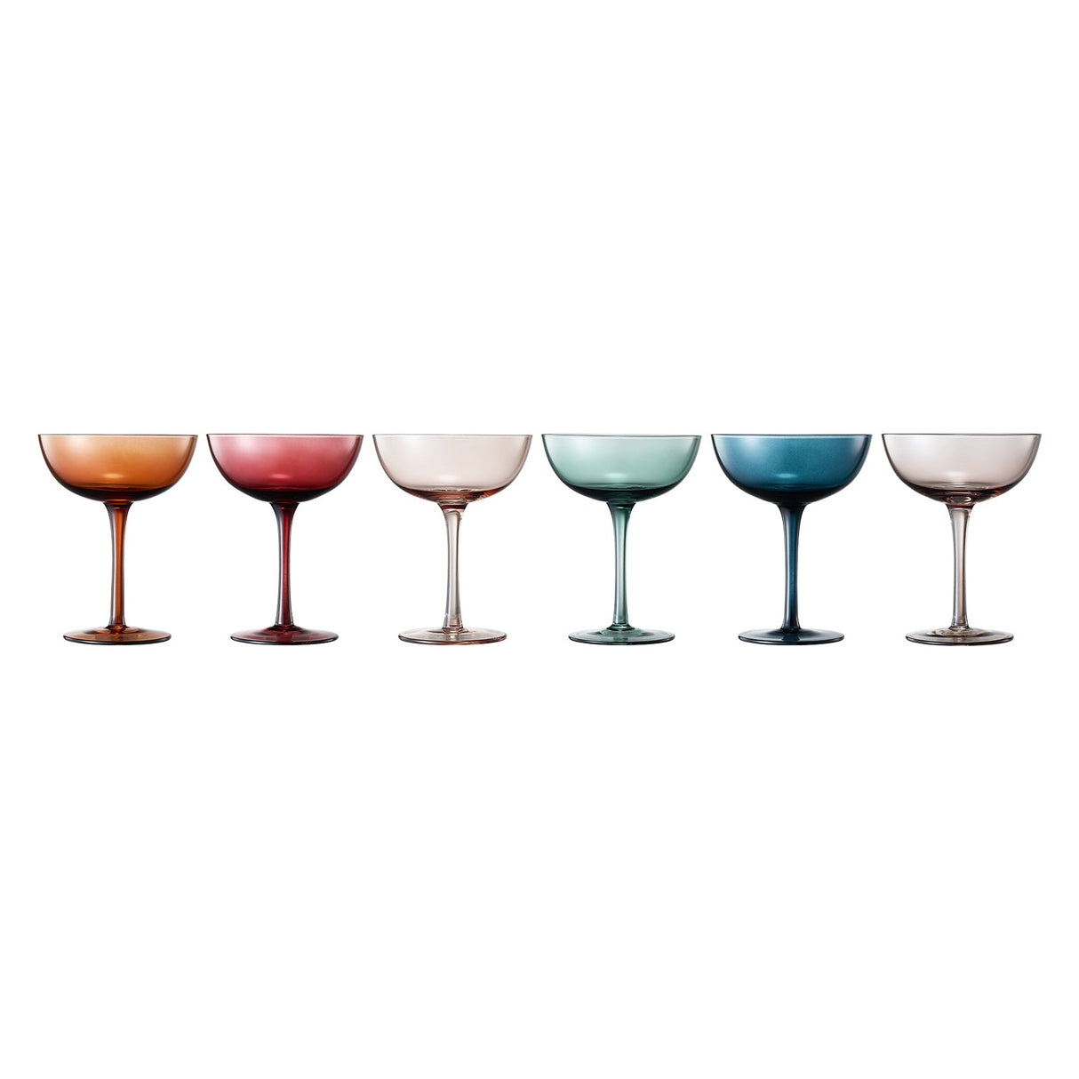 Tonal Champagne Coupe, Cocktail Glassware, Set of 6