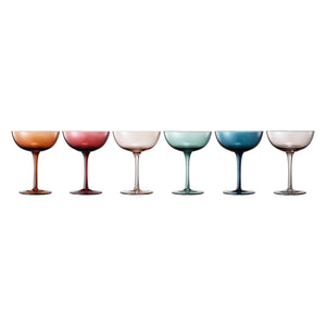 Tonal Champagne Coupe, Cocktail Glassware, Set of 6