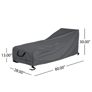Shield Outdoor Slope Chaise Lounge Cover Dark Gray