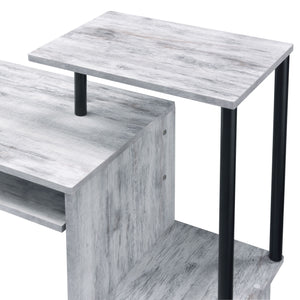 Lyphre Antique Rectangular Computer Desk with Storage