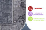 NAAR MARFI Collection Abstract Non-Shedding and Stain Resistant Area Rug
