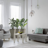 Outsunny Set of 3 Tall Planters with Drainage Hole, Gray