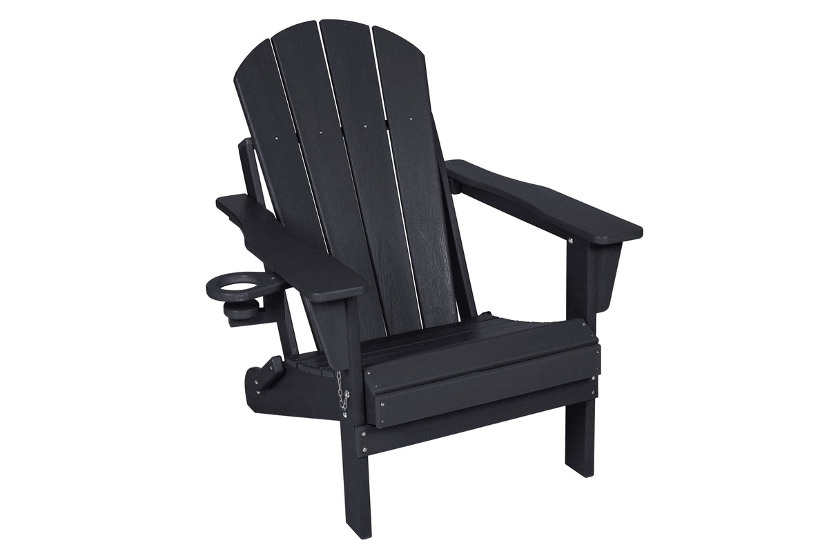 3-piece folding adirondack chair set with side table