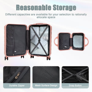 2-Piece ABS Spinner Wheel Luggage Set with Combination Lock