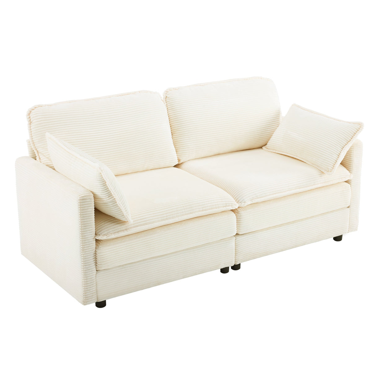 69" Plush Cloud Loveseat: Modular 2-Seater Sectional Sofa