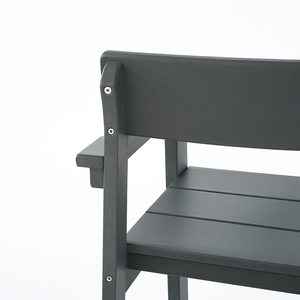 7-Piece HDPE Outdoor Dining Set for 6 – Weather-Resistant Patio Table with Umbrella Hole (Grey)