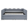 Gingham Daybed With USB Charging Port, Wave-Shaped Design