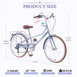 24 Inch Women's Cruiser Bike