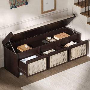 TREXM 48" Entryway Shoe Bench