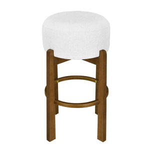 Vera Indoor Wooden Upholstered Barstool - Dark