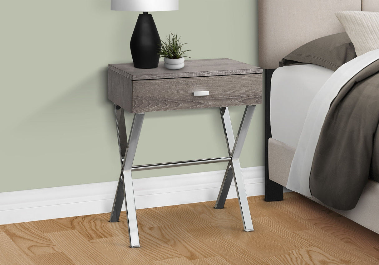Accent Side X Table with Storage Drawer