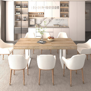 Extendable Dining Room Table for 6-10