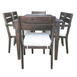 U_Style 7 Pieces Acacia Wood Outdoor Dining Set with Cushions