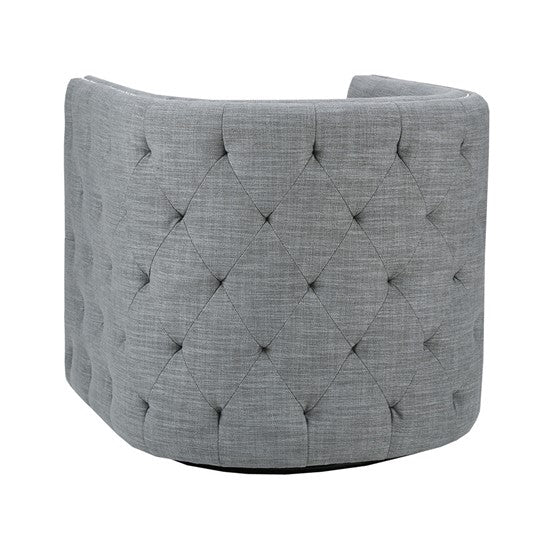 Capstone Button Tufted Swivel Club Chair