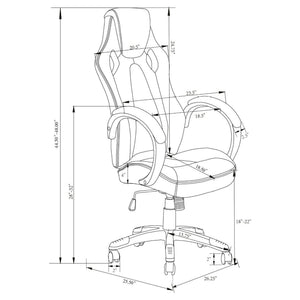 Norset - Upholstered Adjustable Home Office Desk Chair - Black