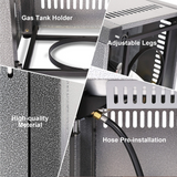 28' 50000 BTU Silver Outdoor Propane Gas Fire Pit Table