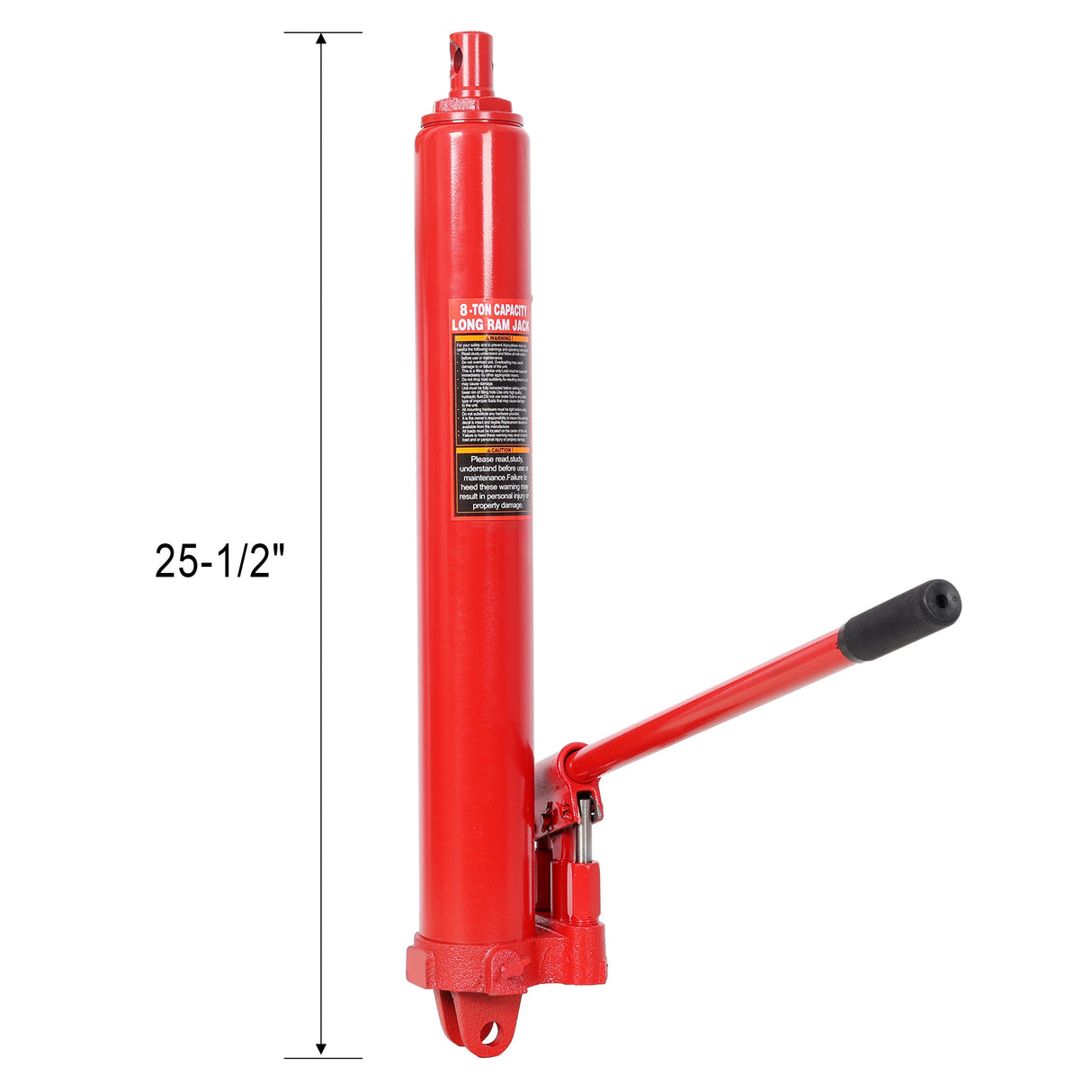 8 Ton Hydraulic Long Ram Jack - Dual Double Piston Pump, Clevis Base