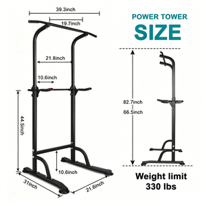 Sport Power Tower Workout Dip Station Pull Up Bar