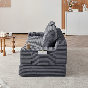 70.8-Inch Corduroy Two-In-One Sofa Bed