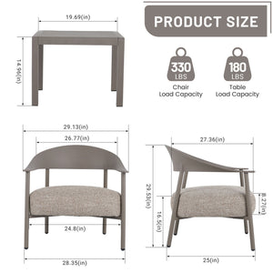 Furniture Set With Seat Cushions, Sturdy And Durable