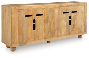 Niam - Accent Cabinet - Light Antique Beige