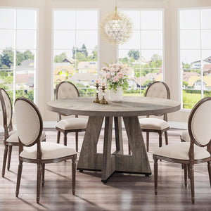 Round Dining Cross Base Kitchen Table