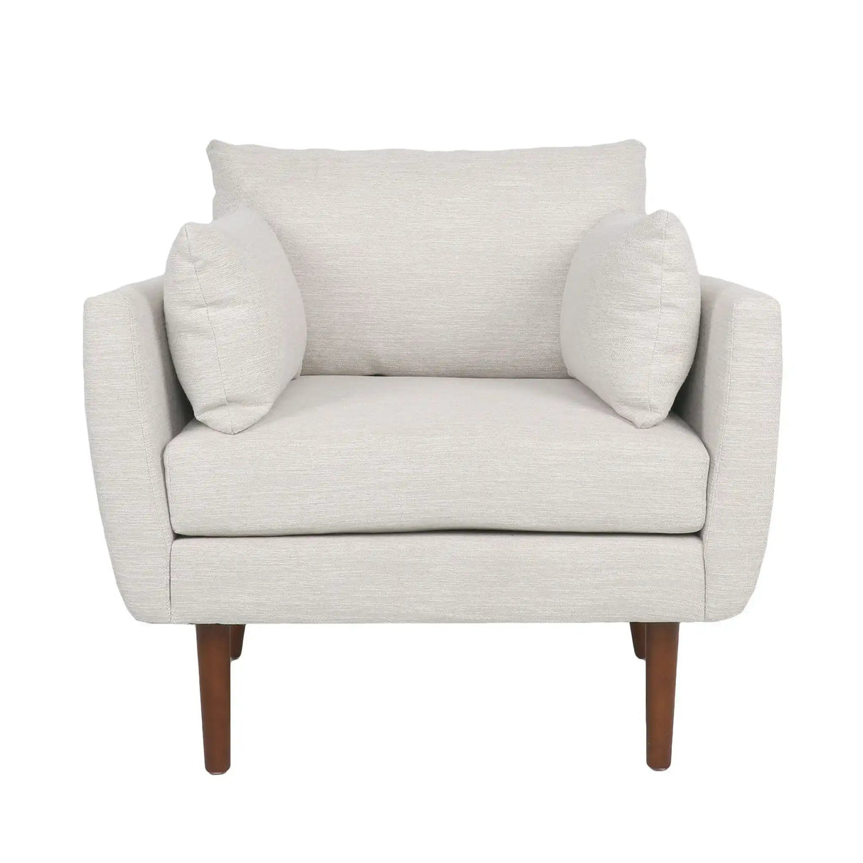 Luminate - Upholstered Fabric Club Chair With Tapered Legs And 2 Accent Pillows