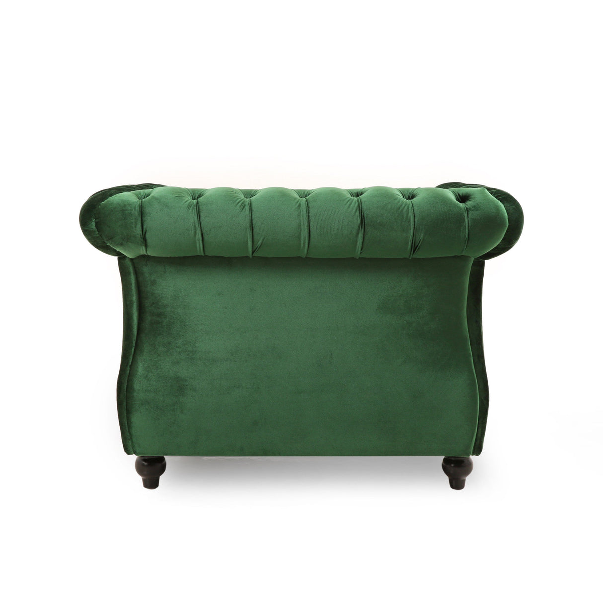 Nexuson Upholstered Velvet Chesterfield Chair with Deep Tufted and Nailhead Trim, Emerald
