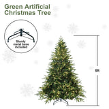 6.5ft Pre-Lit Artificial Christmas Tree with 450 Warm White Incandescent Lights