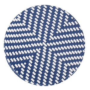 French Bistro Table Outdoor Elegance - White / Blue