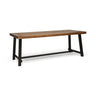 Equilibrium Outdoor Dining Table with Wooden Frame and Slat Top