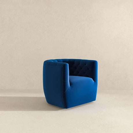 Delaney Velvet Swivel Club Chair