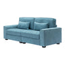 Modern Fabric Sofa With Cushions, Sleek Arm Design