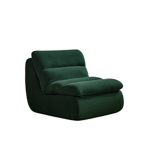 Modern Compressed Lounge Chair with Ottoman - Cozy Corduroy Recliner