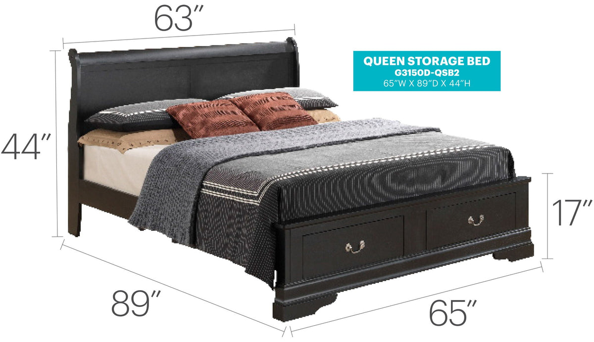 Upholstered Panel Sleigh Bed Design