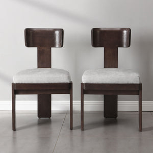 Upholstered Dining Fabric Side Chairs (Set of 2)