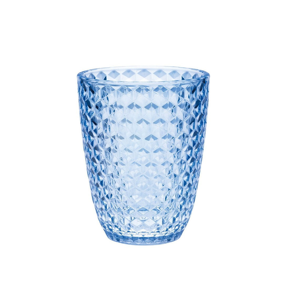 Diamond Cut Acrylic Glasses Drinking Set of 4 (12oz)