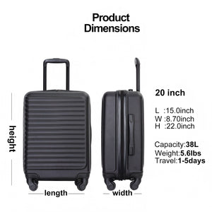 20" Carry On Lightweight Hardside Luggage with Spinner Wheels